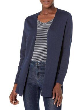 Amazon Essentials Women's Navy Long Sleeve Open Front Cardigan Sweaters